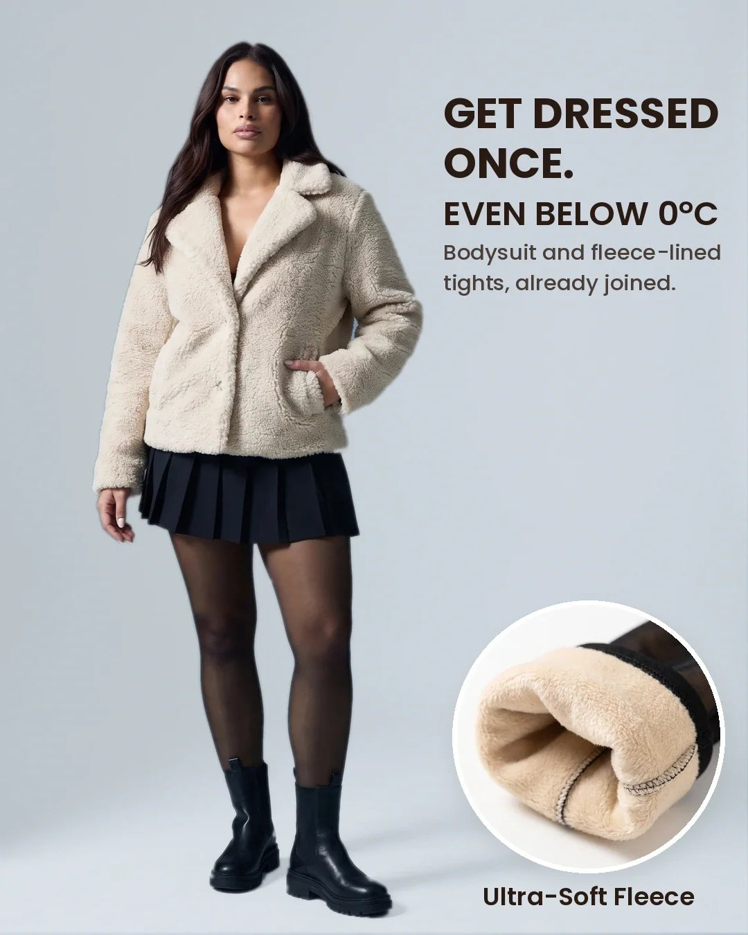 NELMORA™ Fleece-Lined Tights Bodysuit