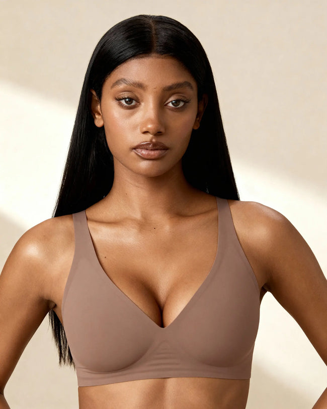 Deep V Wireless Push-Up Bra