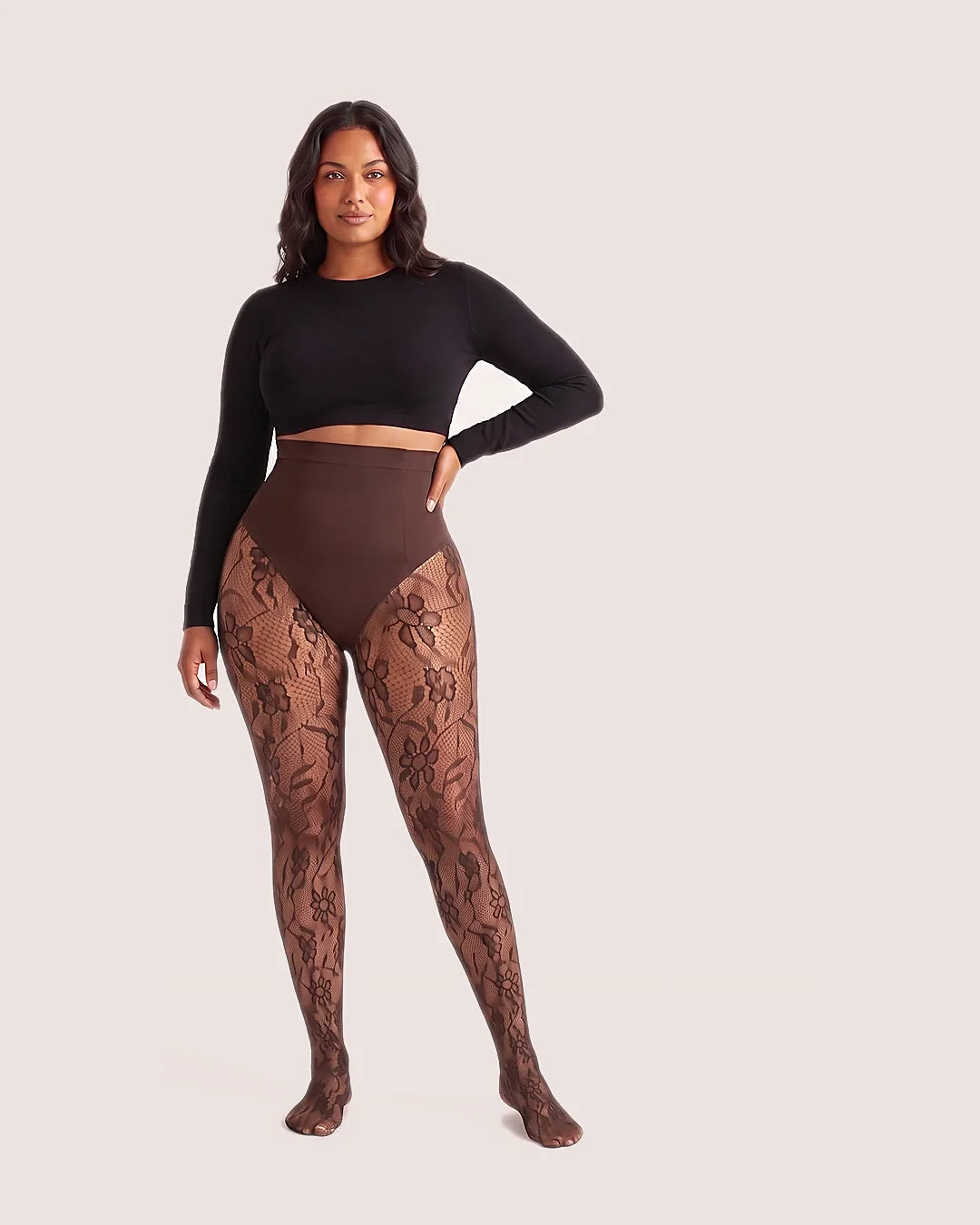 NELMORA™ Floral Lace Shaping Tights