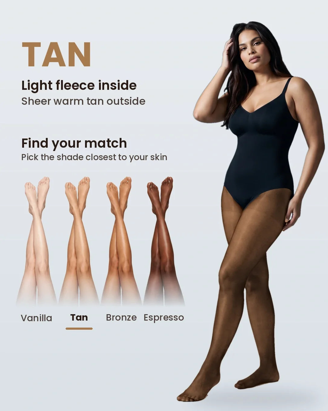 NELMORA™ Fleece-Lined Tights Bodysuit