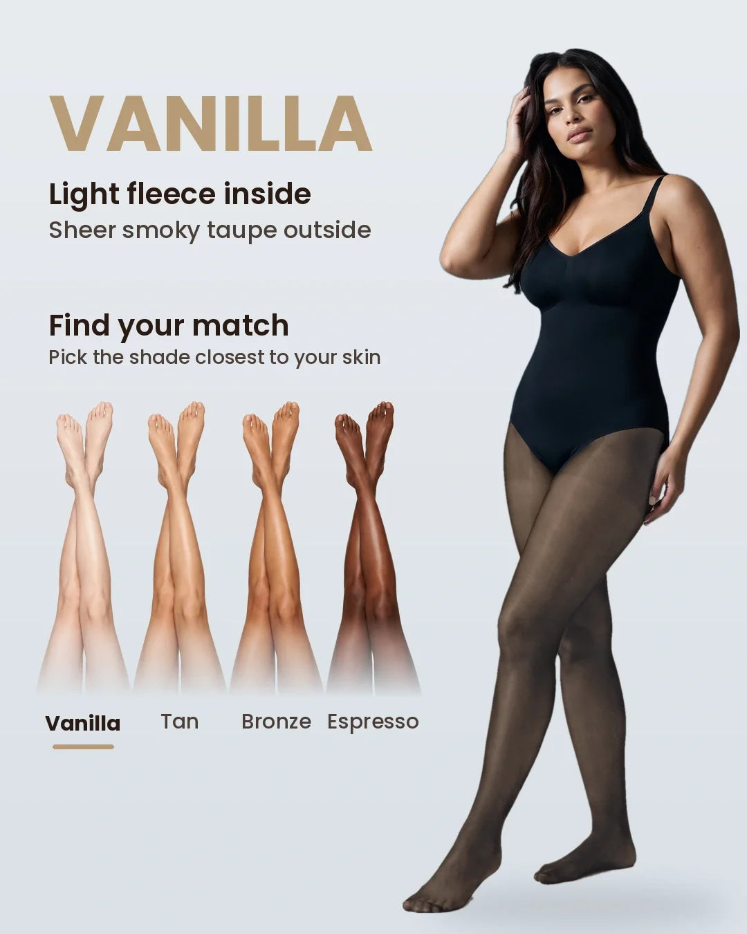 NELMORA™ Fleece-Lined Tights Bodysuit